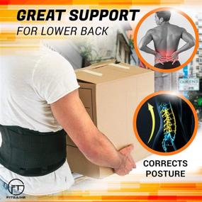 img 3 attached to 🏋️ FITGAME Back Brace: Effective Lower Back Support Belt for Pain Relief, Sciatica, Herniated Disc, Scoliosis - Adjustable Straps, Removable Lumbar Pad - Men and Women (X-Large 37-42 inch)