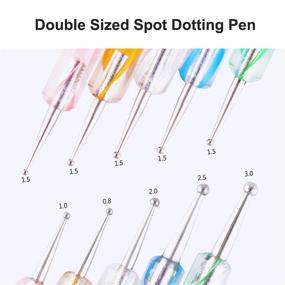 img 1 attached to Set of 20 Nail Art Painting Brush Pen Tools Kit 💅 for UV Gel Building, Drawing, Linering, Set with Mandala Nail Dotting Pens (Pink)