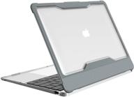 🖥️ vorcsbine macbook air 13 inch case cover - protective hard shell for 2021/2020/2019/2018 release a2337(m1) a2179 a1932, gray - compatible with macbook air 13 inches with touch id logo