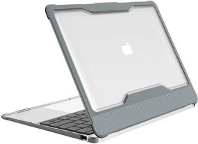 img 4 attached to 🖥️ VORCSBINE MacBook Air 13 inch Case Cover - Protective Hard Shell for 2021/2020/2019/2018 Release A2337(M1) A2179 A1932, Gray - Compatible with MacBook Air 13 Inches with Touch ID