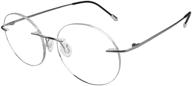 circleperson titanium eyeglass frameless gunmetal logo