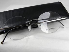 img 2 attached to Circleperson Titanium Eyeglass Frameless Gunmetal