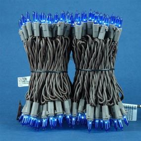 img 3 attached to UL Certified Blue Incandescent Christmas Lights - 66 Ft Brown Wire 200 Mini Lights - End to End Connectable - Indoor & Outdoor Commercial Grade Holiday String Light Set