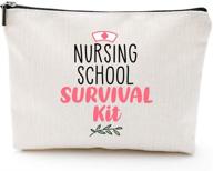 ultimate nursing school survival kit: nurse gifts, nursing 💼 student gifts, np gifts & more in a waterproof cosmetic bag logo