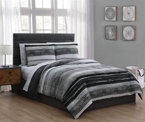 img 4 attached to 🛏️ Queen Size Black Avondale Manor Laken Bed in a Bag Set