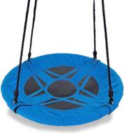 🌳 play platoon flying saucer tree swing: 400 lb weight capacity, fully assembled & easy to install логотип