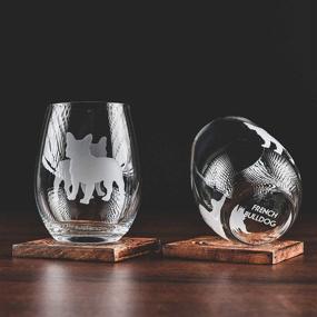 img 2 attached to 🐾 Exquisite French Bulldog Wine Glasses: Perfect Gift for Dog Lovers - Set of 2, Hand Etched with Breed Name!