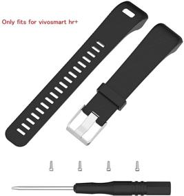 img 2 attached to 📱 Premium Silicone Bands for Garmin Vivosmart HR+ & More: Women's and Men's Replacement Straps for Vivosmart HR Plus, Approach X10, Approach X40