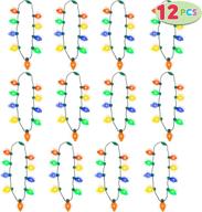 🎄 праздничные рождественские ожерелья с гирляндой из светодиодных лампочек - комплект из 12 штук - праздничные аксессуары для вечеринки на рождество логотип