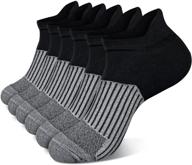 🧦 black cushioned athletic running socks logo
