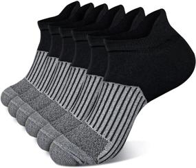 img 4 attached to 🧦 Black Cushioned Athletic Running Socks