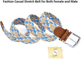 img 3 attached to 👔 Vibrant Vonsely Elastic Braided Men's Accessories and Belts for Style and Comfort