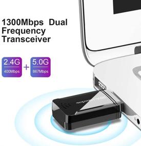 img 3 attached to Blueshadow Adapter AC1300Mbps Wireless Supports