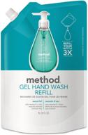 🚰 34 ounce waterfall gel hand wash refill pouch by method logo