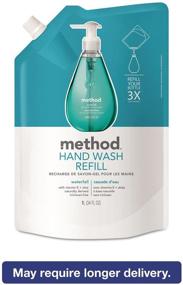 img 1 attached to 🚰 34 Ounce Waterfall Gel Hand Wash Refill Pouch by Method