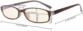 img 2 attached to 👓 Eyekepper Small Reading Glasses: UV Protection, Anti Glare, Anti-reflective Readers (Blue, Yellow Tinted Lenses) +2.0