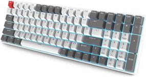 img 4 attached to 💻 RK ROYAL KLUDGE RK100 Wireless Mechanical Keyboard - Bluetooth5.1/2.4G/Wired 96% Full Size, 100-Key Hot Swappable with PBT Keycaps, Gateron Brown Switch, for Mac Windows - Carbon