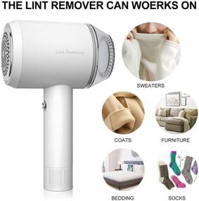 img 1 attached to 👕 Pritech Rechargeable Fabric Shaver - Magnetic Lint Remover and Defuzzer for Clothes Sweater Shavers - Depiller with Handle and USB Rechargeable Feature