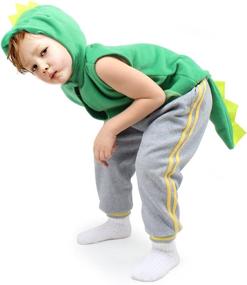 img 4 attached to Fedio Dinosaur Costume Cosplay Children: Roar in Style with this Authentic Jurassic Outfit