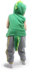 img 3 attached to Fedio Dinosaur Costume Cosplay Children: Roar in Style with this Authentic Jurassic Outfit