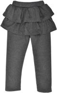 🩴 girls' footless legging ruffled culottes in simplicity leggings logo