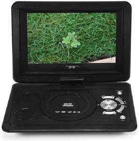 img 4 attached to 10.1in 3D Stereo Portable DVD Player with U Disk/SD/MS/MMC Card Support, Multiple TV Channels, Game Disk Compatibility, Gamepad Included, 270° Rotatable Screen, Anti-Vibration Design, Memory Function, Rechargeable Battery (US)