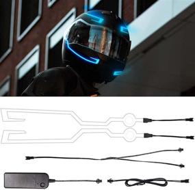 img 4 attached to 🏍️ Enhance Your Motorbike Helmet with YnGia Motorcycle Neon EL Lights: 2-in-1 Style, 3 Mode Flash Wire Light for Stunning Decoration