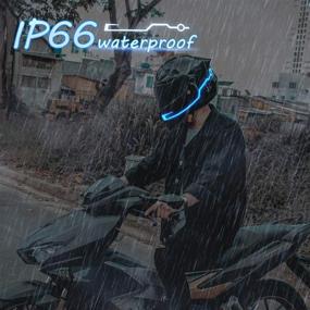 img 3 attached to 🏍️ Enhance Your Motorbike Helmet with YnGia Motorcycle Neon EL Lights: 2-in-1 Style, 3 Mode Flash Wire Light for Stunning Decoration