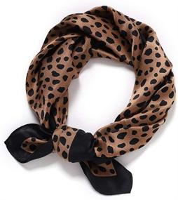 img 4 attached to 🧣 Stylish and Luxurious RIIQIICHY Mulberry Satin Square Neckerchief for Women: Must-have Fashion Accessory