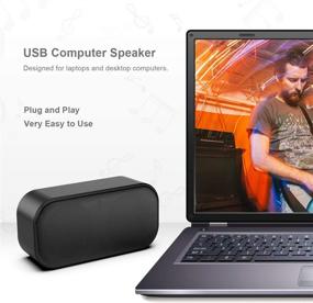 img 1 attached to 🔊 High-Quality USB Computer Speakers - EASYOB: Portable Laptop & PC Speaker, Powered by USB, Ideal for Desktop - Plug and Play Capabilities