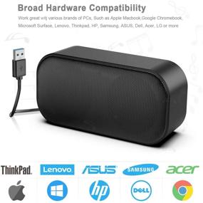 img 2 attached to 🔊 High-Quality USB Computer Speakers - EASYOB: Portable Laptop & PC Speaker, Powered by USB, Ideal for Desktop - Plug and Play Capabilities