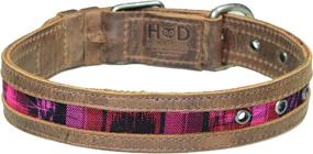 img 3 attached to 🐶 Handmade Rustic Mayan Dog Collar by Hide &amp; Drink in Tropical Fuchsia