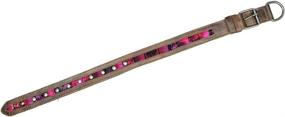 img 1 attached to 🐶 Handmade Rustic Mayan Dog Collar by Hide &amp; Drink in Tropical Fuchsia