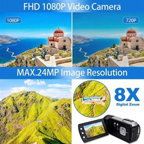 img 3 attached to 📷 Vmotal Full HD 1080P 30FPS 24.0 MP Vlogging Camera Camcorder with 2.7" Rotatable Screen, Digital Camera Recorder for YouTube Vlogs