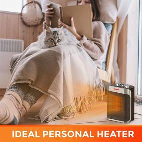 img 2 attached to 🔥 Mueller Portable Space Ceramic Heater: 750W/1500W High Output Fan, Adjustable Thermostat, Overheat/Tip Over Protection - Perfect for Home, Bedroom, or Office! ETL Certified