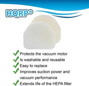 img 2 attached to 🧹 2-pack HQRP Foam and Felt Filter Kit for Shark Navigator NV100, NV100 26, NV105, NV106, UV300, UV300 26 Upright Vacuum Cleaner