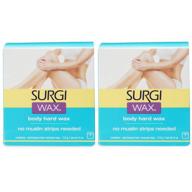 👏 surgi microwave body hard hair removal wax, 4 oz, two-pack logo