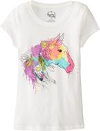 stylish hybrid big girls' painted mane t-shirt: unleash your inner fashionista logo