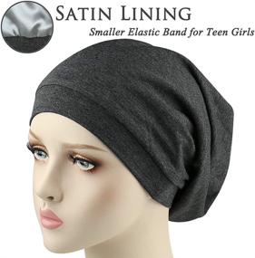 img 3 attached to Slouchy Beanie Comfortable Head Girls Outdoor Recreation and Hiking & Outdoor Recreation Clothing