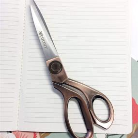 img 2 attached to ✂️ Set of 2 Westcott 8-Inch Bent Scissors with Vintage Copper Finish