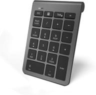 💻 alcey bluetooth number pad - 22 keys multi-function numeric keypad for laptop/desktop/pcs/notebook, cool gray logo