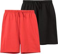 🩳 unacoo unisex 2 pack cotton shorts: perfect boys' clothing for summer comfort logo