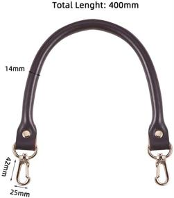 img 3 attached to 👜 PandaHall Elite 2-Pack 15.7" Leather Replacement Handles Straps for Purses, Handbags, and Shoulder Bags - Coconut Brown, with Swivel Lobster Buckles