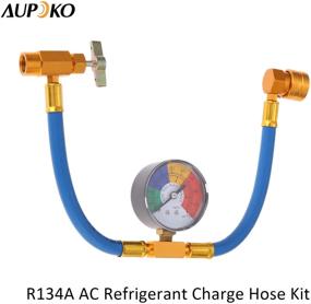 img 3 attached to 🔌 Aupoko R134A AC Refrigerant Charge Hose Kit with Self-Sealing Valve, Recharge Hose, Pressure Gauge - Ideal for Car AC Air Conditioning Refrigerant