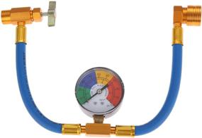 img 4 attached to 🔌 Aupoko R134A AC Refrigerant Charge Hose Kit with Self-Sealing Valve, Recharge Hose, Pressure Gauge - Ideal for Car AC Air Conditioning Refrigerant