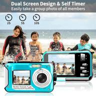 📷 10 ft waterproof camera 2.7k full hd 48mp - underwater camera 16x digital zoom, self-timer, dual screens, anti shake - ideal for snorkeling, travel, and vacation logo