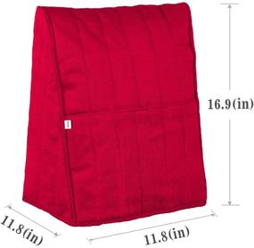 img 1 attached to 🔴 Premium Red Homai Dust Cover for KitchenAid Stand Mixer - Compatible with 5/6/7/8 Quart Sizes - Convenient Pockets for Extra Attachments