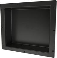 🚿 redi niche single recessed shower shelf - black, 16x14x4 inch, one inner shelf: organize in style! logo