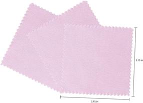 img 3 attached to 🧽 AUEAR, Pink Costume Jewelry Cleaning Cloth Polishing Cloth for Silver, Gold, and Platinum Jewelry - Pack of 100