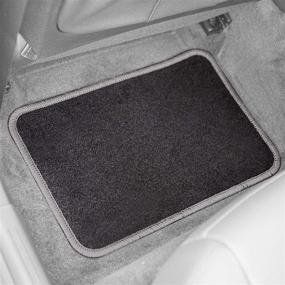 img 1 attached to 🚗 Upgrade Your Vehicle’s Interior with FH Group F13002 Universal Carpet Floor Mats for Cars, Coupes, and Small SUVs – Stylish Gray/Black Design with Colorful Stitching!